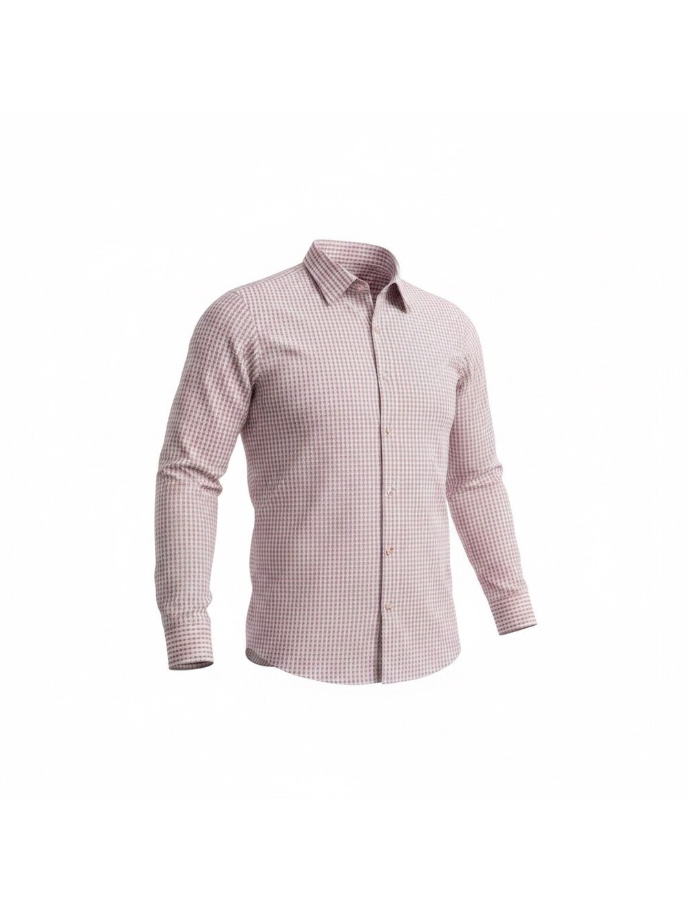 Hart Schaffner Marx Mens L Houndstooth Cotton Long Sleeve Button-Up Shirt